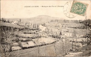 Montagne Des Pins et L’Ouradou Lacaune Les Bains Antique Postcard Divided PM Vtg 