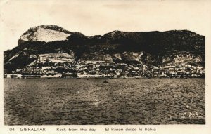 Gibraltar Rock From The Bay Vintage RPPC 03.95
