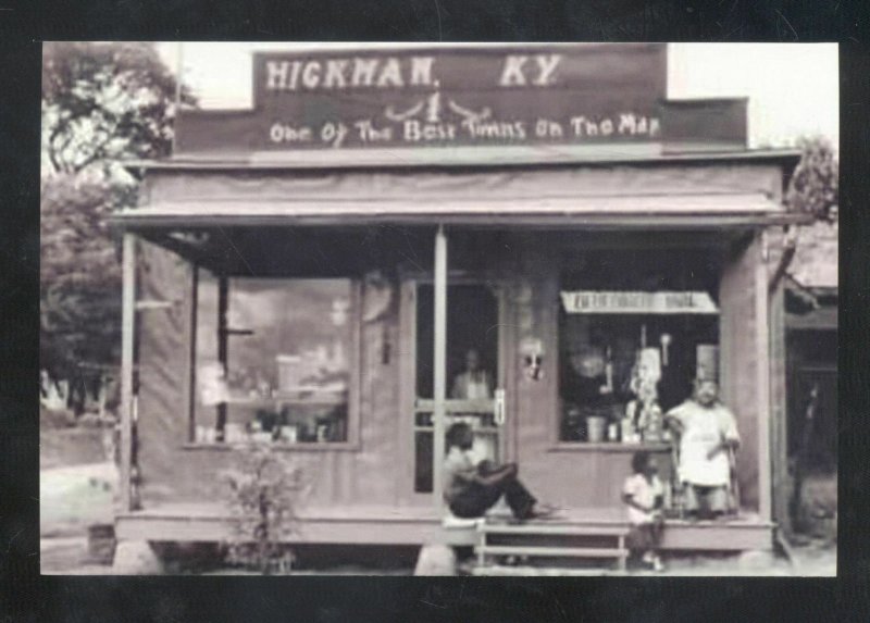 REAL PHOTO HICKMAN KENTUCKY DOWNTOWN GENERAL STORE POSTCARD COPYT