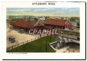 Old Postcard Attleboro Mass NYNH & H RR Station