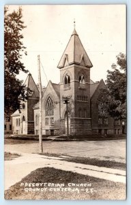 RPPC GRUNDY CENTER, IA Iowa ~ PRESBYTERIAN CHURCH  c1910s Postcard