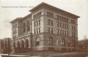 1907-1915 Printed Postcard; Federal Building, Helena MT Lewis and Clark County