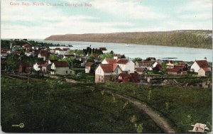 Gore Bay North Channel Georgian Bay Ontario ON Birdseye Unused Postcard F60