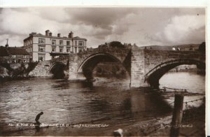 Wales Postcard - The Old Bridge - Llanwryst - Real Photograph - Ref TZ6792