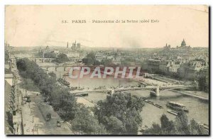 Old Postcard Paris Panorama of the Seine east coast