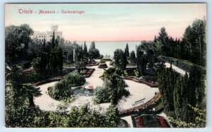 TRIESTE Miramare Gartenanlagen ITALY Postcard
