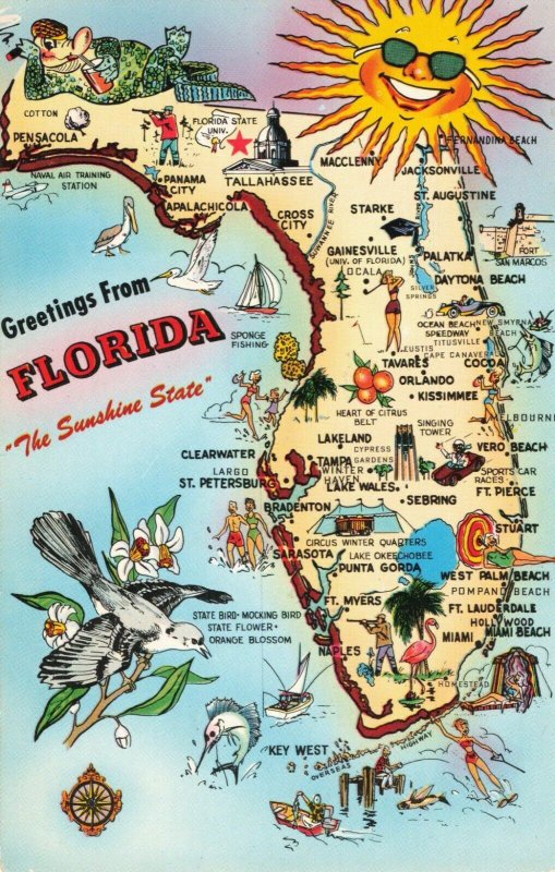 Postcard Sunshine State Florida