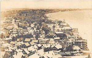 Winthrop MA Birds Eye View Water Tower Totman & Ham RPPC Postcard