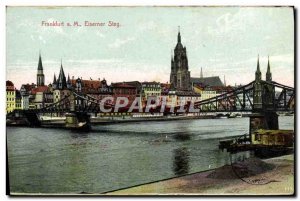 Old Postcard Frankfurt Eiserner Steg A M