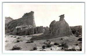 RPPC  CAMEL ROCK, Red Rock Canyon near MOJAVE, California CA ~ Frasher Postcard