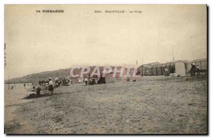 Old Postcard Deauville Beach