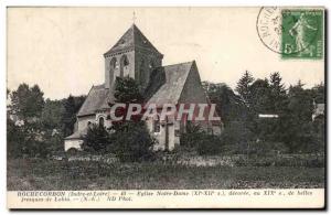 Old Postcard Rochecorbon Eflise Notre Dame decorated or beautiful resques of ...