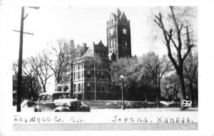 Topeka Kansas Shawnee Court House Real Photo Antique Postcard K55478