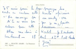 Beauty arab dancer real photo postcard