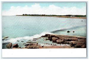 c1905 Little Boars Head View Rocks Seashore Rye Beach New Hampshire NH Postcard