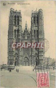 Old Postcard Bruxelles Eglise Sainte Gudule
