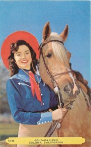 California Coloma 1950s Cowgirl Advertising Rembrandt Postcard 22-2634