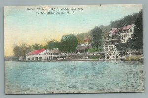 BELVIDERE NJ MOUNTAIN LAKE CASINO ANTIQUE POSTCARD