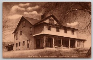 Konnarock Virginia Iron Mountain Lutheran School VA Postcard F35