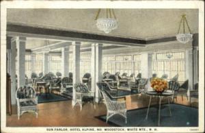 WHITE MTS NH Hotel Alpine Sun Parlor Old PC