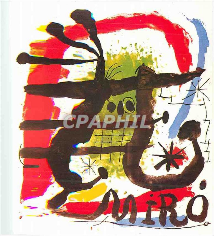 Modern Postcard Paris Galerie Maeght Joan Miro (1893 1983) Poster Litographien