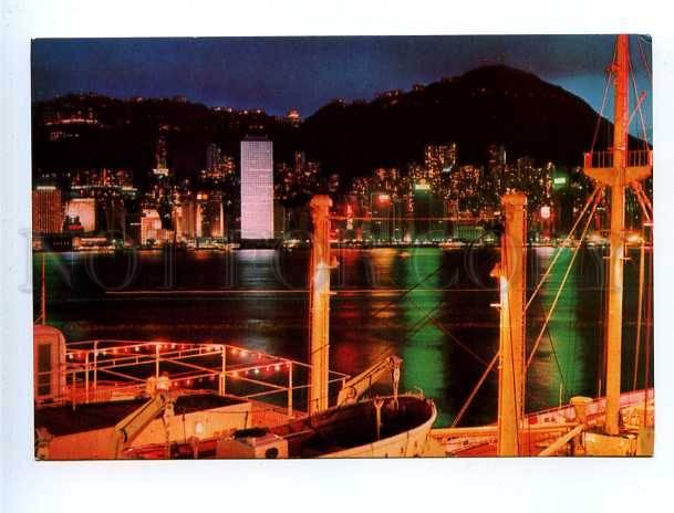 179683 View from Ocean terminal Hong Kong old postcard