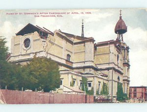 Divided-back SAINT DOMINIC CHURCH AFTER THE EARTHQUAKE San Francisco CA AD2165