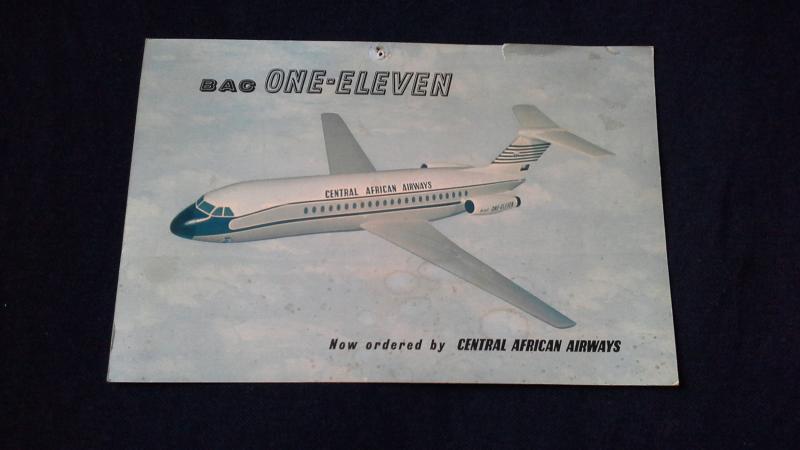 Photocard Infocard Postcard BAC One Eleven now Ordered By Central African Airway