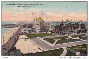 Boardwalk and Marlborough, Blenheim Hotel, Atlantic City, New Jersey, PU-1912