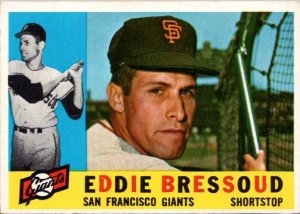 1960 Topps Baseball Card Eddie Bressoud San Francisco Giants sk10523