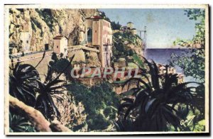 Old Postcard Menton Border Bridge