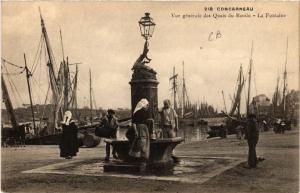 CPA CONCARNEAU - Vue générale des Quais du Bassin La Fontaine (457474)