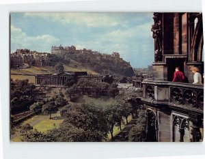 Postcard Edinburgh Castle From Scott Monument, Edinburgh, Scotland