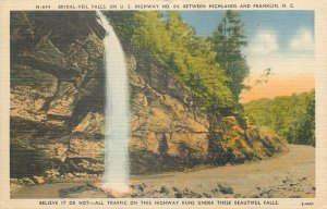 United States Bridal Veil Falls on U.S. Highway no. 64 roadside America scenic