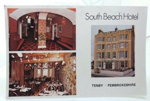 South Beach Hotel The Esplanade Tenby Pembs Vintage Multiview Postcard