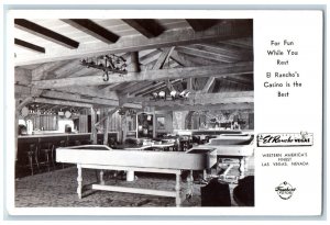 c1940's El Rancho Hotel Casino Frashers Advert Las Vegas NV RPPC Photo Postcard