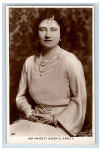 c1940 RPPC Her Majesty Queen Elizabeth Vintage Postcard F6E