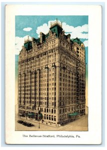 THE BELLEVUE STRATFORD HOTEL PHILADELPHIA PENNSYLVANIA PA POSTCARD (KM12)