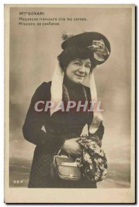 Old Postcard Mrs. Bonami Masseuse manicure pulls Cartomancie cards