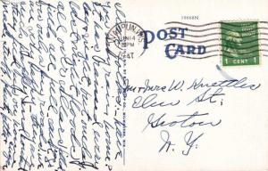 United States Post Office - Fond Du Lac WI, Wisconsin - pm 1947 - Linen