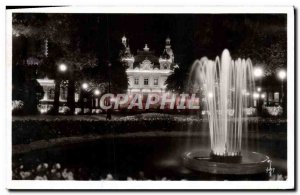 Old Postcard Cote D & # 39Azur Monte Carlo night lighting in the casino garden