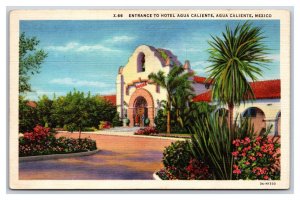 Hotel Agua Caliente View Tijuana Mexico UNP Linen Postcard H21