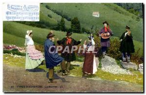 Old Postcard Folklore Auvergne Bourree