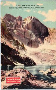 ROCKY MOUNTAIN NATIONAL PARK, CO Colorado   LONG'S PEAK   c1940s Linen  Postcard