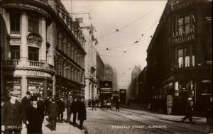 GLASGOW SCOTLAND Renfield Street DOUBLE DECKER BUS Real Photo Old RPPC