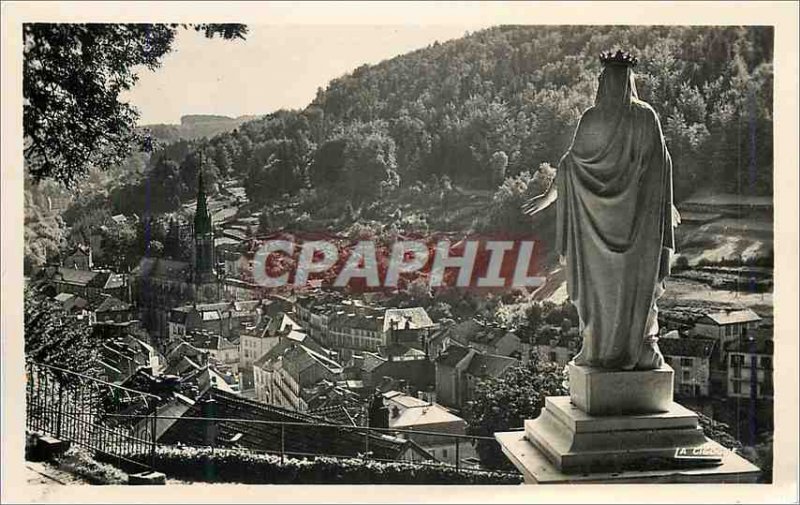 Modern Postcard Plombieres les Bains Virgin Overlooking the City