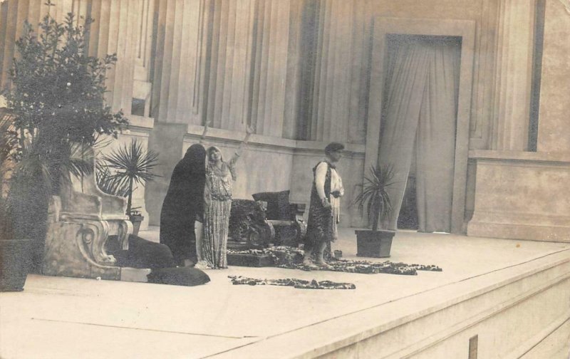 RPPC Greek Theater UC BERKELEY Stage Play Actors 1911 Vintage Photo Postcard