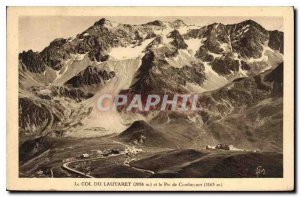 Old Postcard Col du Lautaret (2058 m) and Pico Combeynot (3163 m)