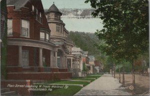 Postcard Main Street Looking West from Walnut St Johnstown PA 1910