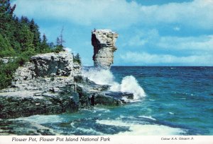 VINTAGE CONTINENTAL POSTCARD FLOWER POT FLOWER POT ISLAND NATIONAL PARK CANADA